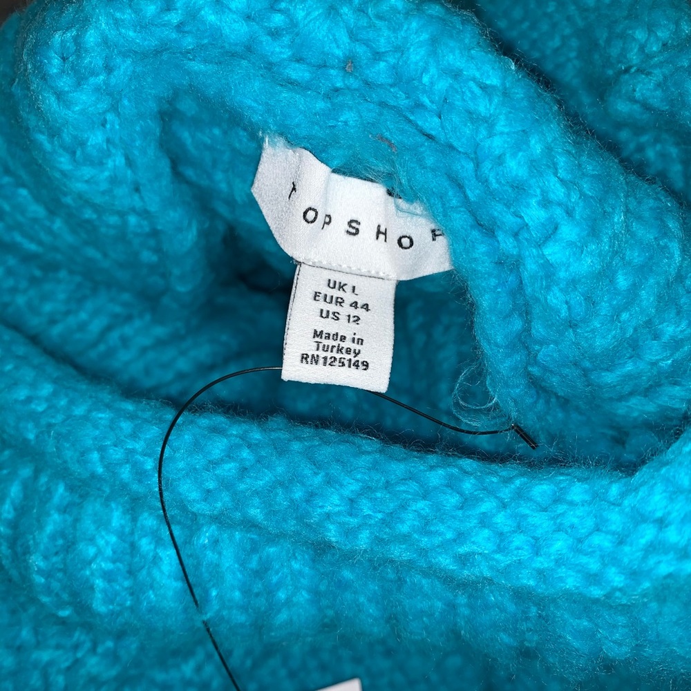 LAST M! NWT TopShop Mixed Stitch Roll Neck Sweater - Picture 9 of 10